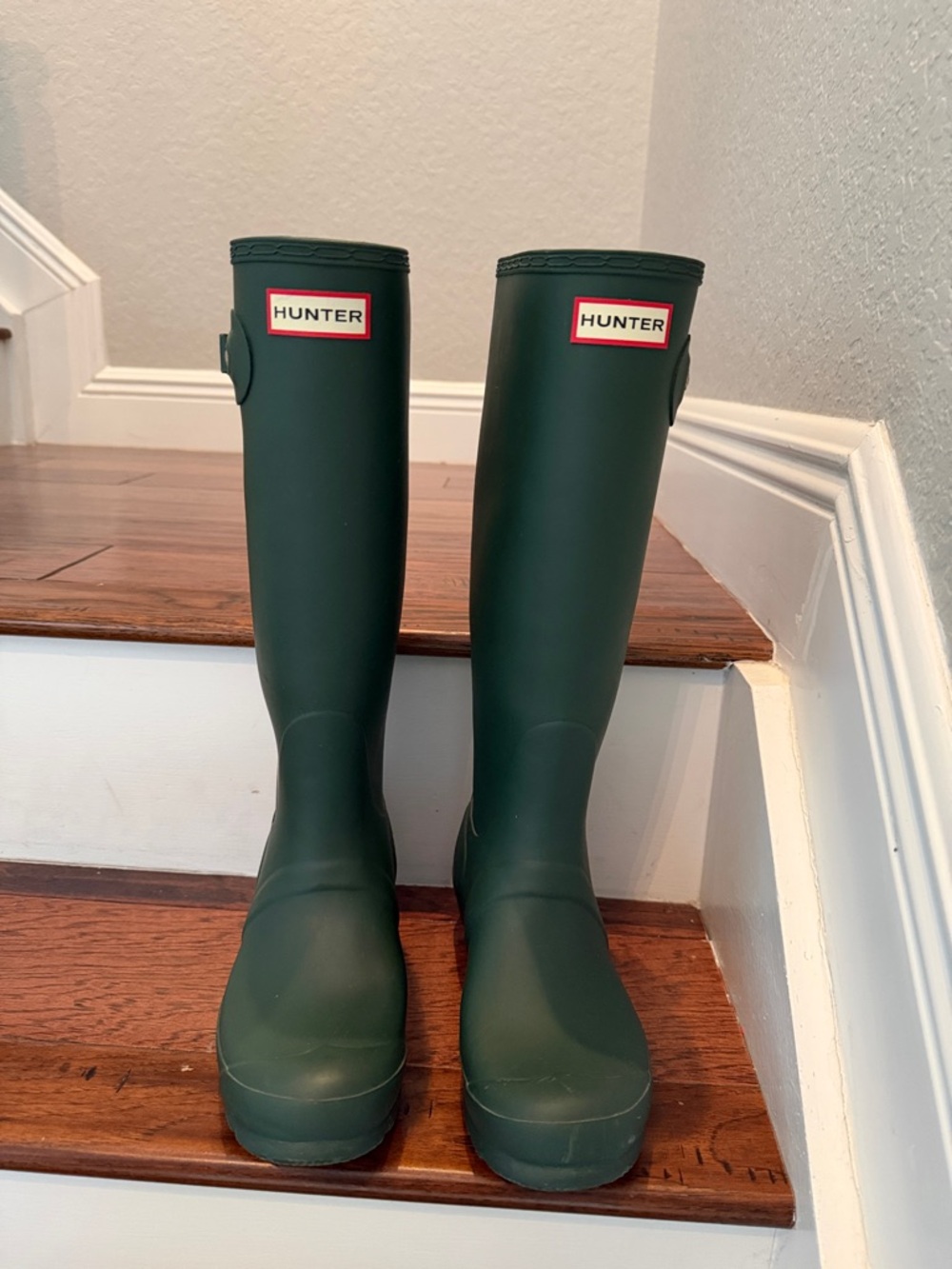 Hunter Matte Forest Green Tall Rain Boots